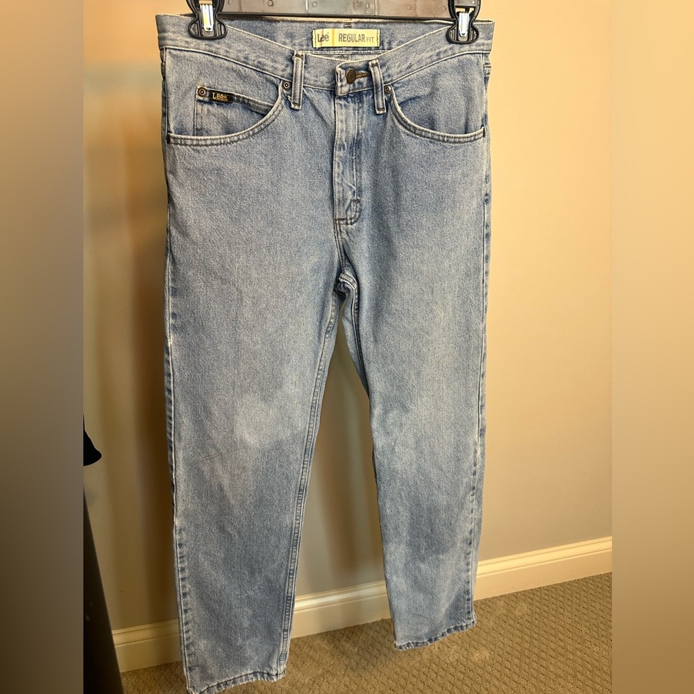 Sz 32 x 32 Vintage Lee jeans light wash high rise regular fit